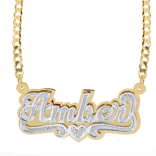 Personalized Double Plated Name Necklace "Amber"