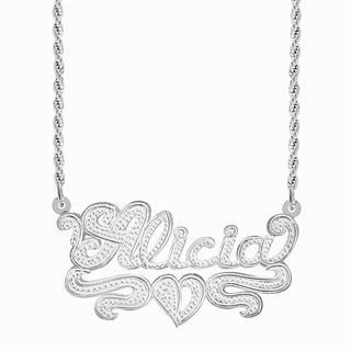Custom Double Plated Name Necklace "Alicia"
