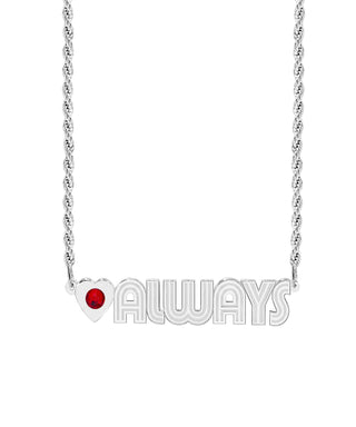 Personalized Name necklace with Birthstone on Heart