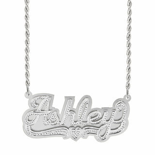 Personalized Double Plated Name Necklace "Amber"