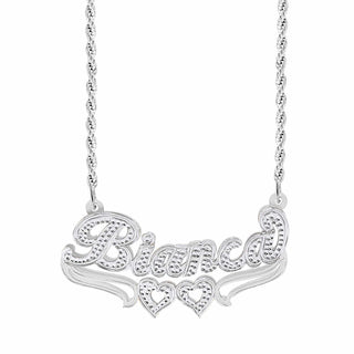 Double Plated Nameplate Necklace "Bianca"