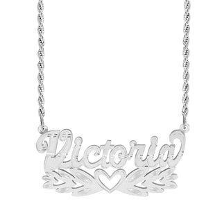 Personalized Double Nameplate Necklace "Victoria"