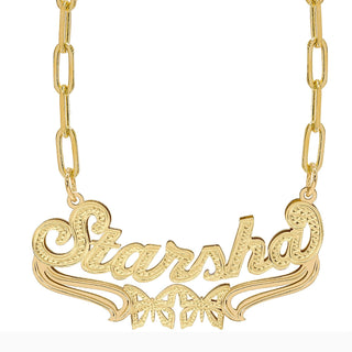 Copy of Custom Double Plated Name Necklace "Alicia"