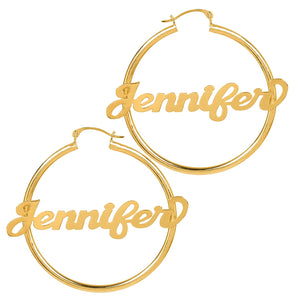 Hoop Name Earrings