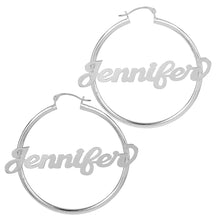 Load image into Gallery viewer, Hoop Name Earrings