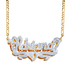 Load image into Gallery viewer, Adriana Name Necklace with Rhodium Heart &amp; Tail