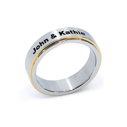 Stainless Steel Two Tone Band for Her