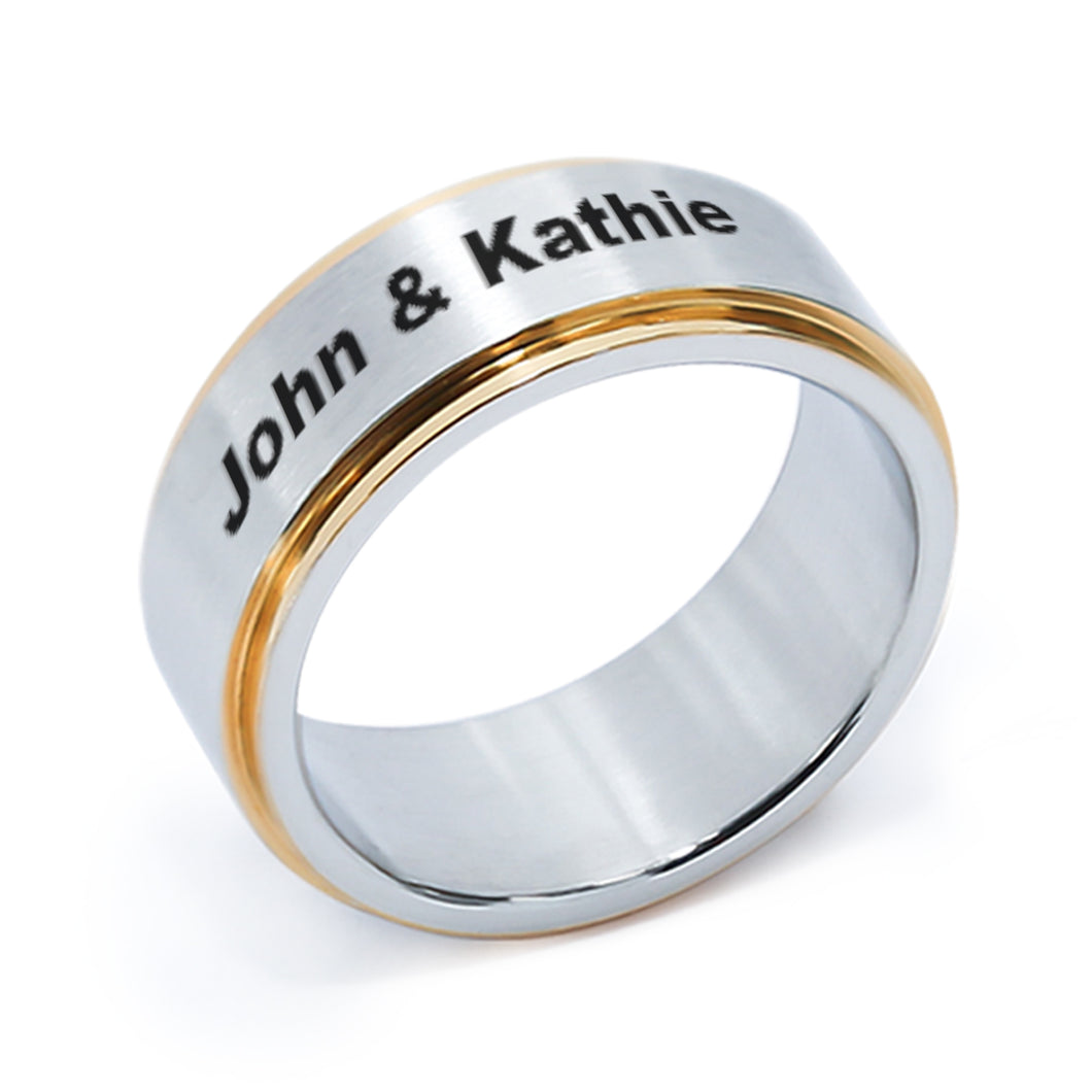 Stainless Steel Two Tone Band for Him