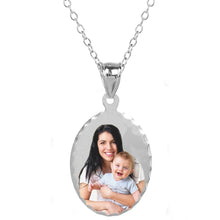 Load image into Gallery viewer, Sterling Silver Oval Color Photo Pendant