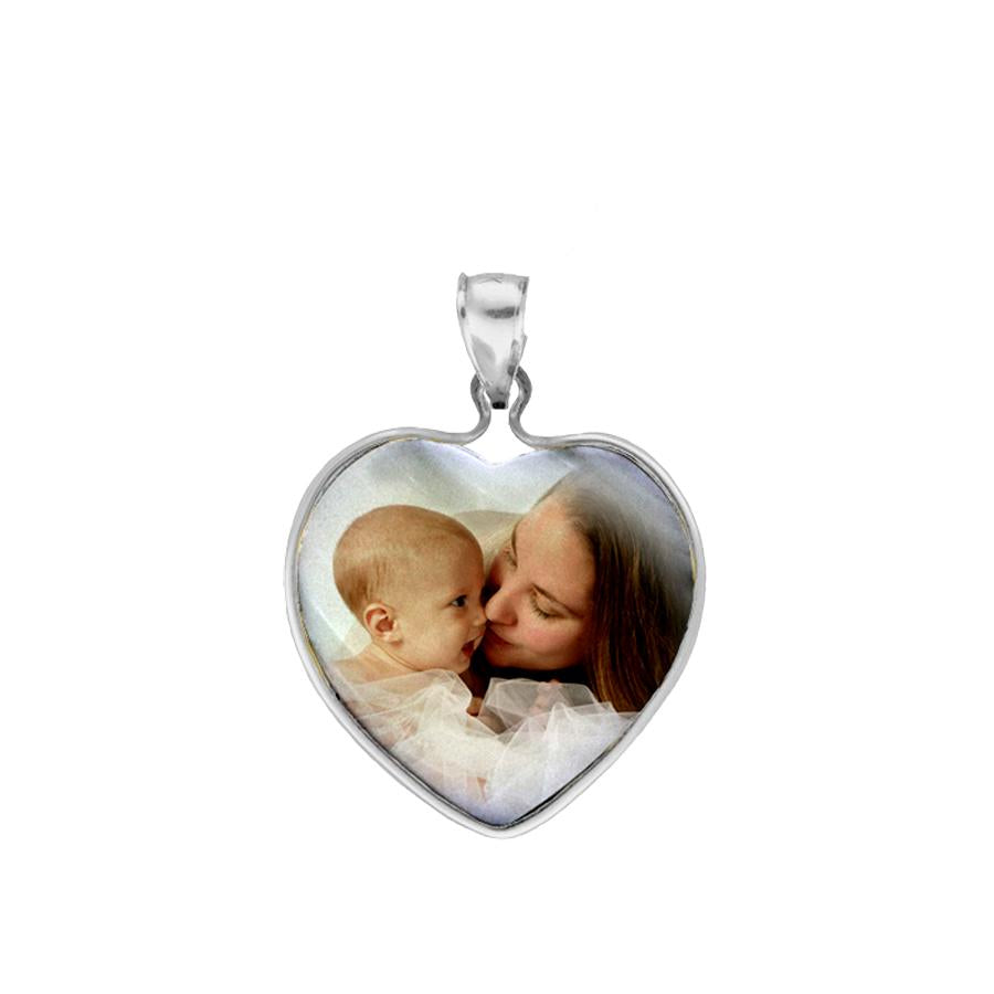 Sterling Silver Mother of Pearl Photo Pendant