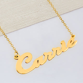 Scripted Carrie Name Necklace