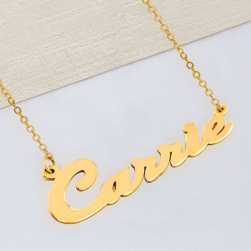 Scripted Carrie Name Necklace