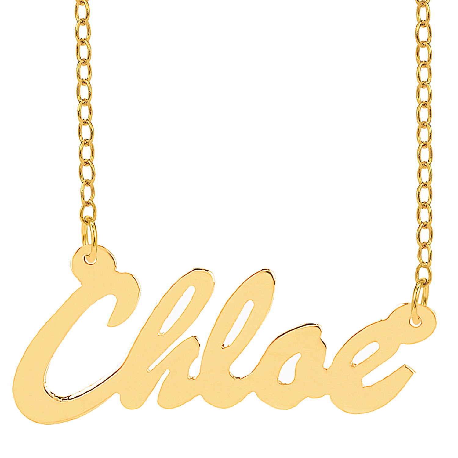 Gold necklace hotsell with name cheap