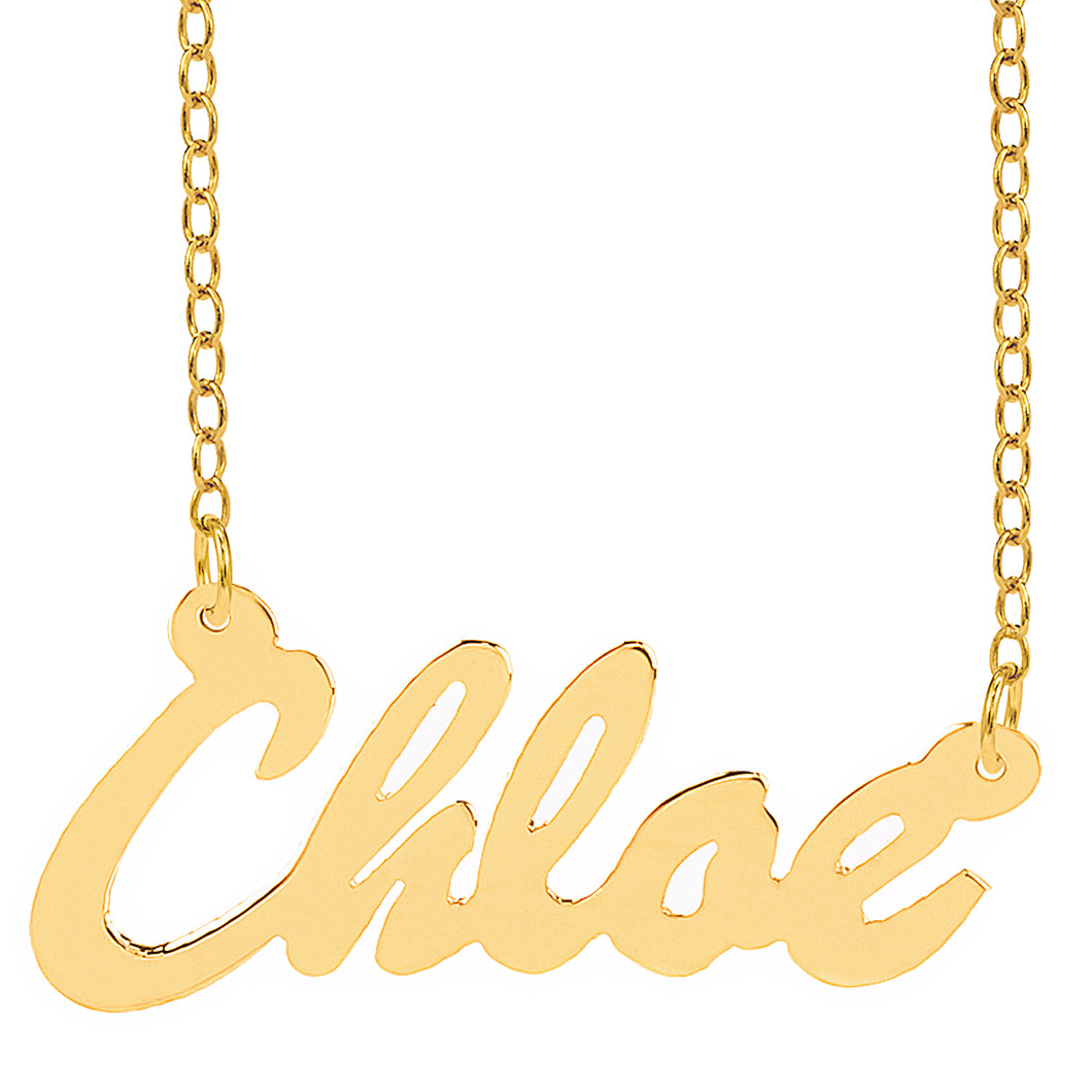 Scripted Chloe Name Necklace