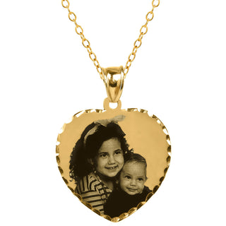 Sterling Silver 7/8" Heart Photo Pendant