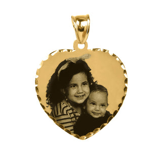 Sterling Silver 7/8" Heart Photo Pendant