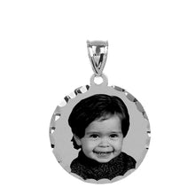 Load image into Gallery viewer, Sterling Silver Round Photo Pendant