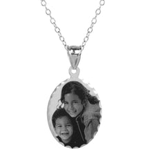 Load image into Gallery viewer, Sterling Silver Oval Photo Pendant