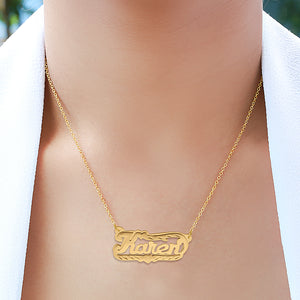 Double Plated Name "Karen" Necklace