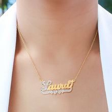 Load image into Gallery viewer, Laura Nameplate Necklace with Heart and Tail