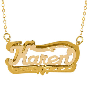 Double Plated Name "Karen" Necklace