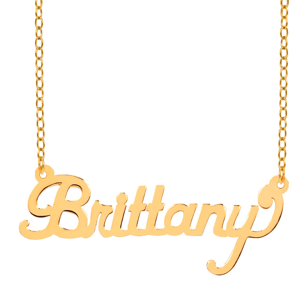 Scripted High Polished Name Necklace