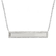 Load image into Gallery viewer, Horizontal Bar Necklace with CZ Stones