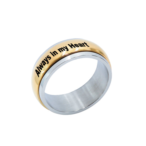 Stainless Steel Gold Tone Band 