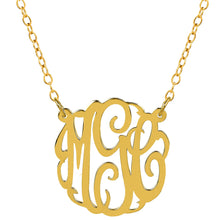 Load image into Gallery viewer, Split Chain Script Monogram Pendant