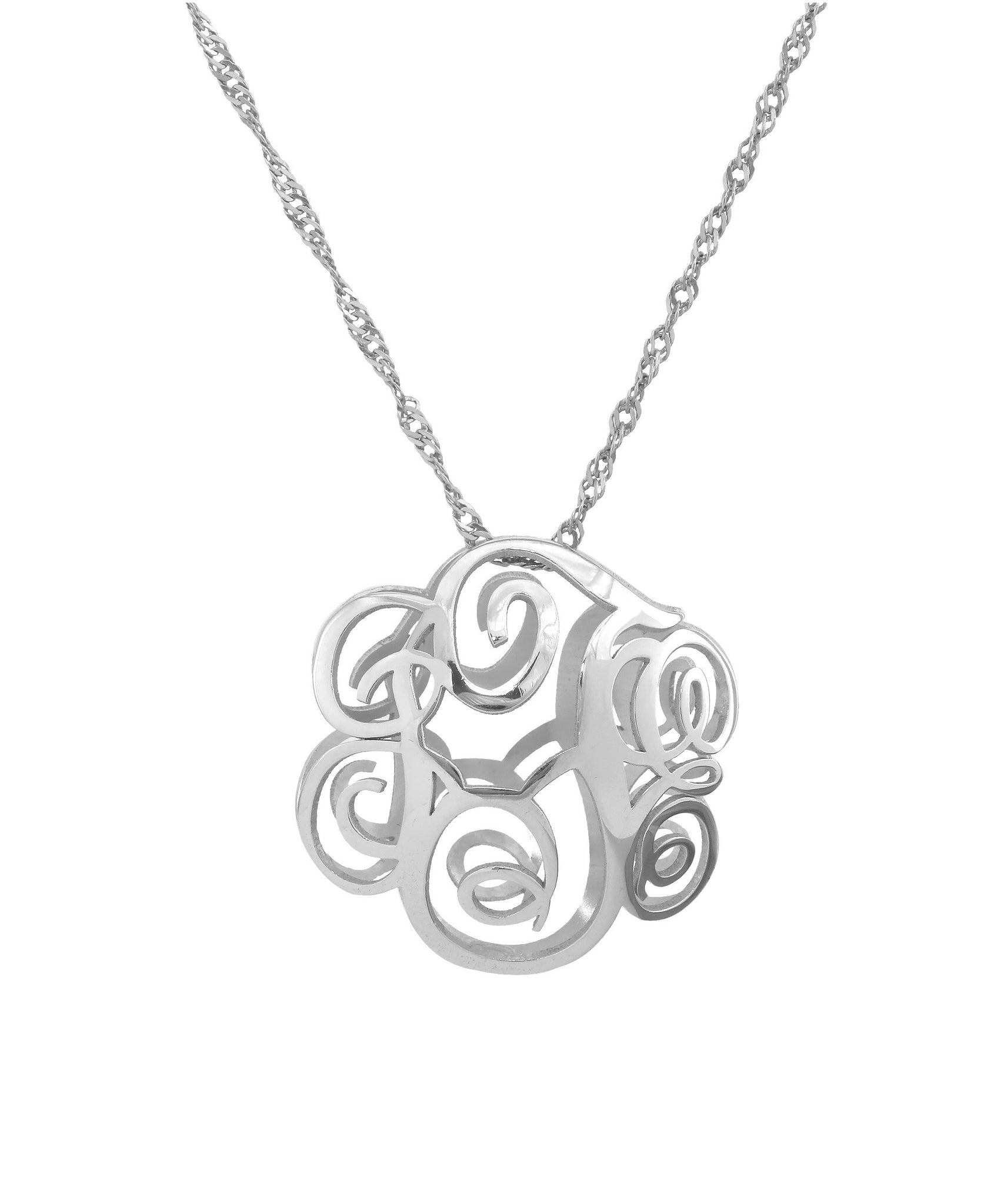 3D Monogram Necklace Jay Aimee Designs